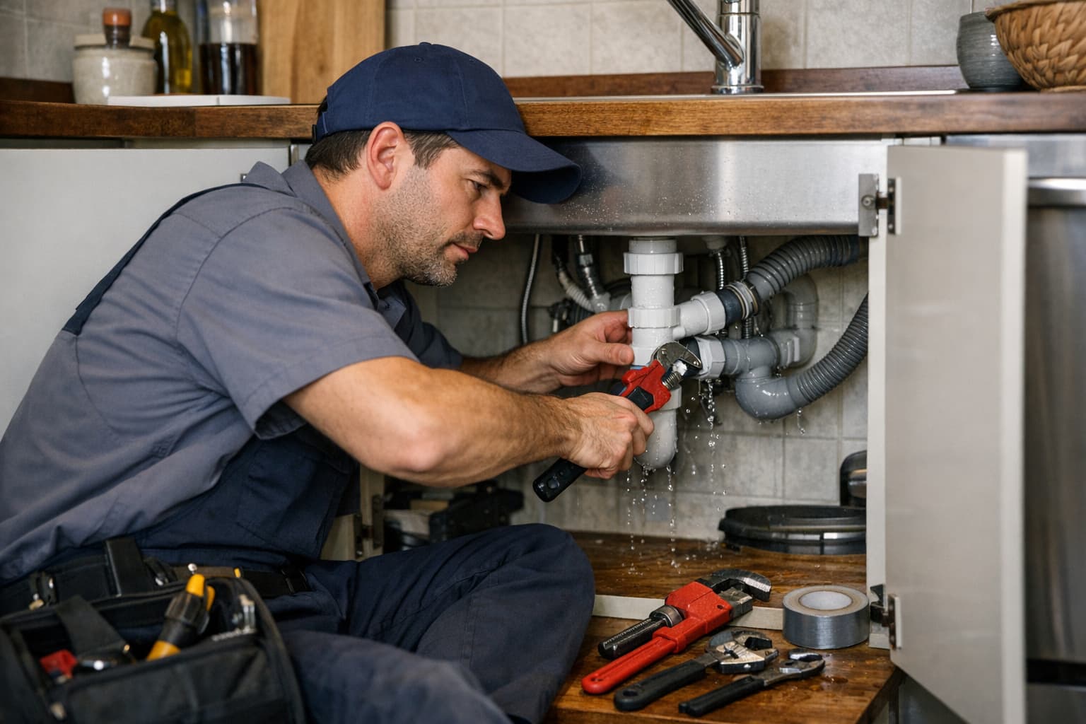 Reparación de fontanería en vivienda particular
